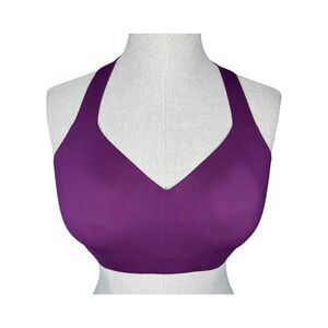 Chantelle High Impact Wirefree Sports Bra sz S * Plum Wireless Racerback Lined